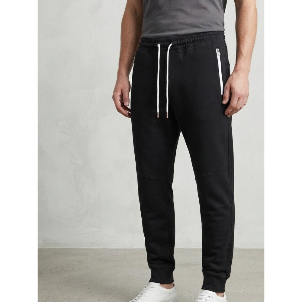 American Eagle Sweatpants Black Tech Fleece Tapered Joggers Mens Size XL